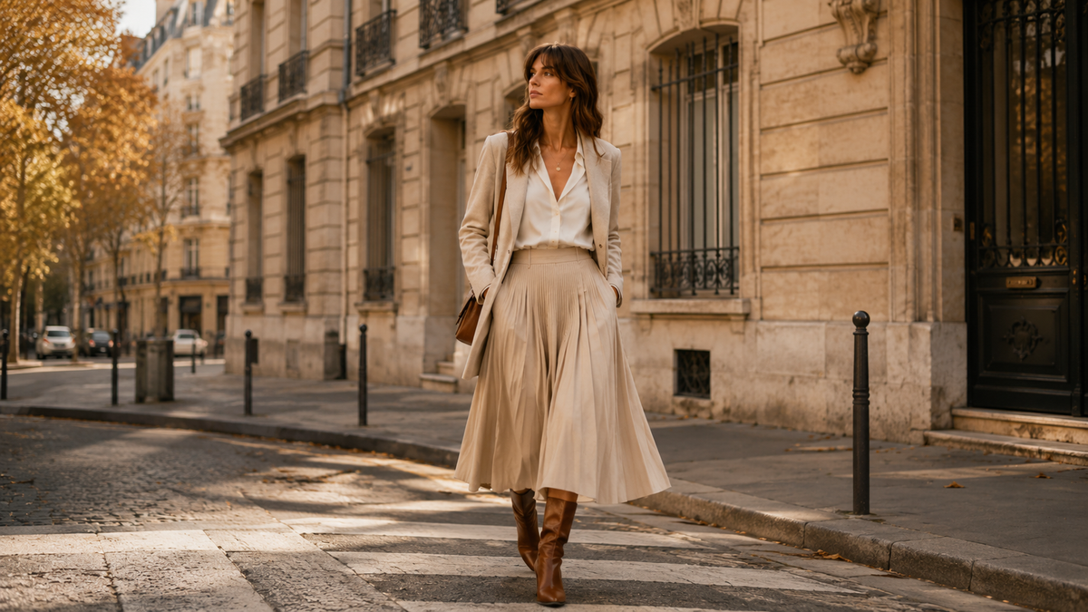 Jupe midi : comment la porter du matin au soir