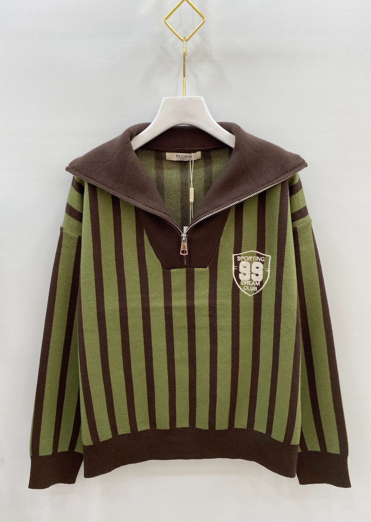 Pull Col Camionneur Rayé