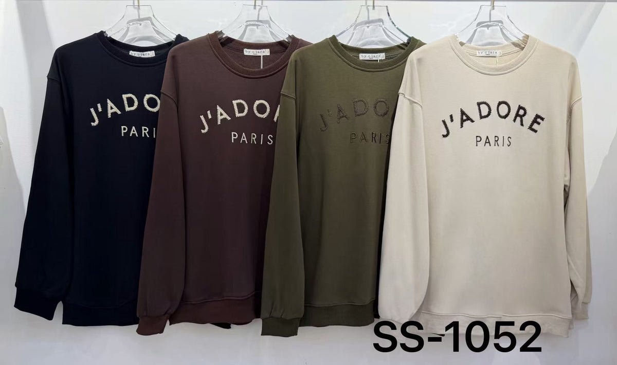 Sweat "J'ADORE PARIS" pour femme