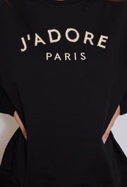 Sweat "J'ADORE PARIS" pour femme