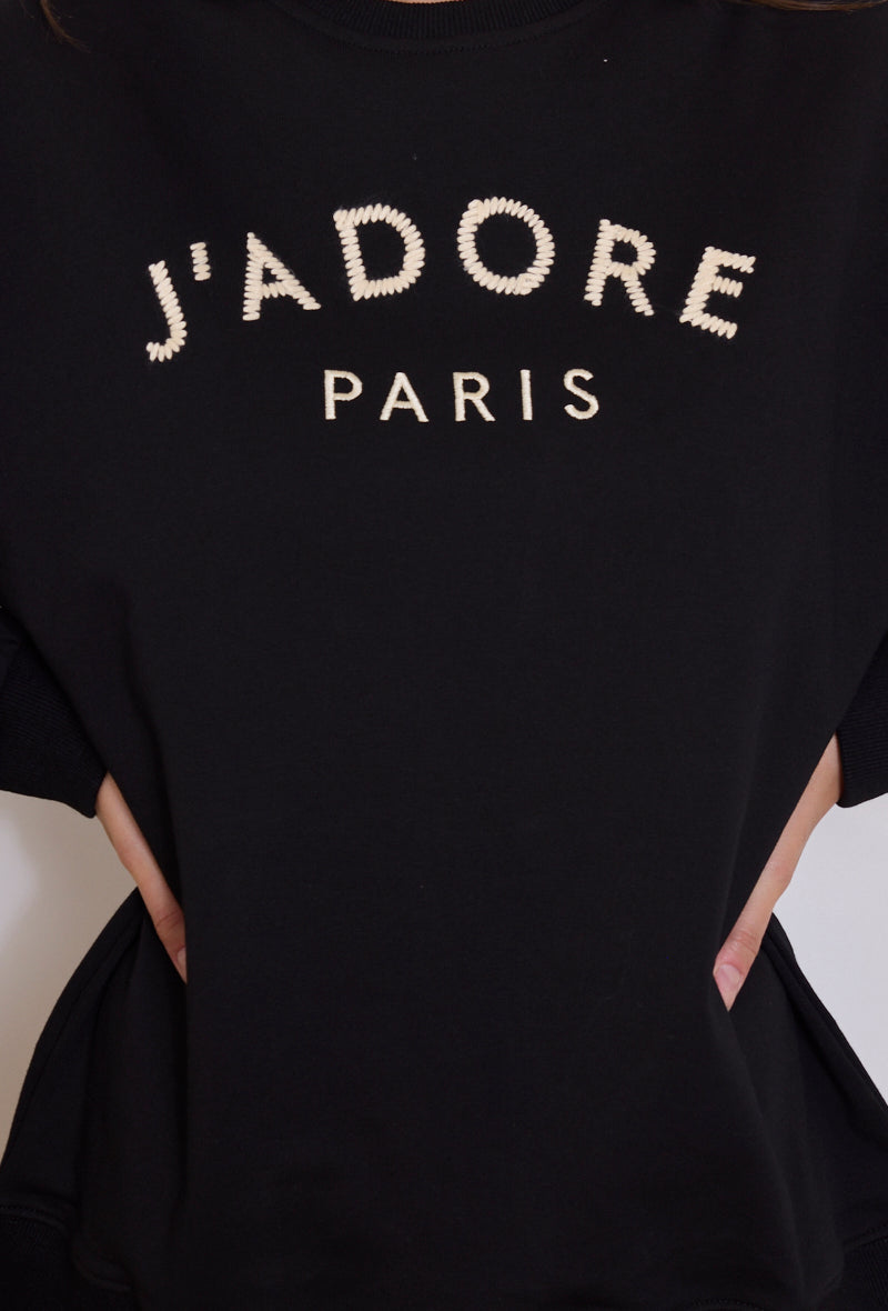 Sweat "J'ADORE PARIS" pour femme