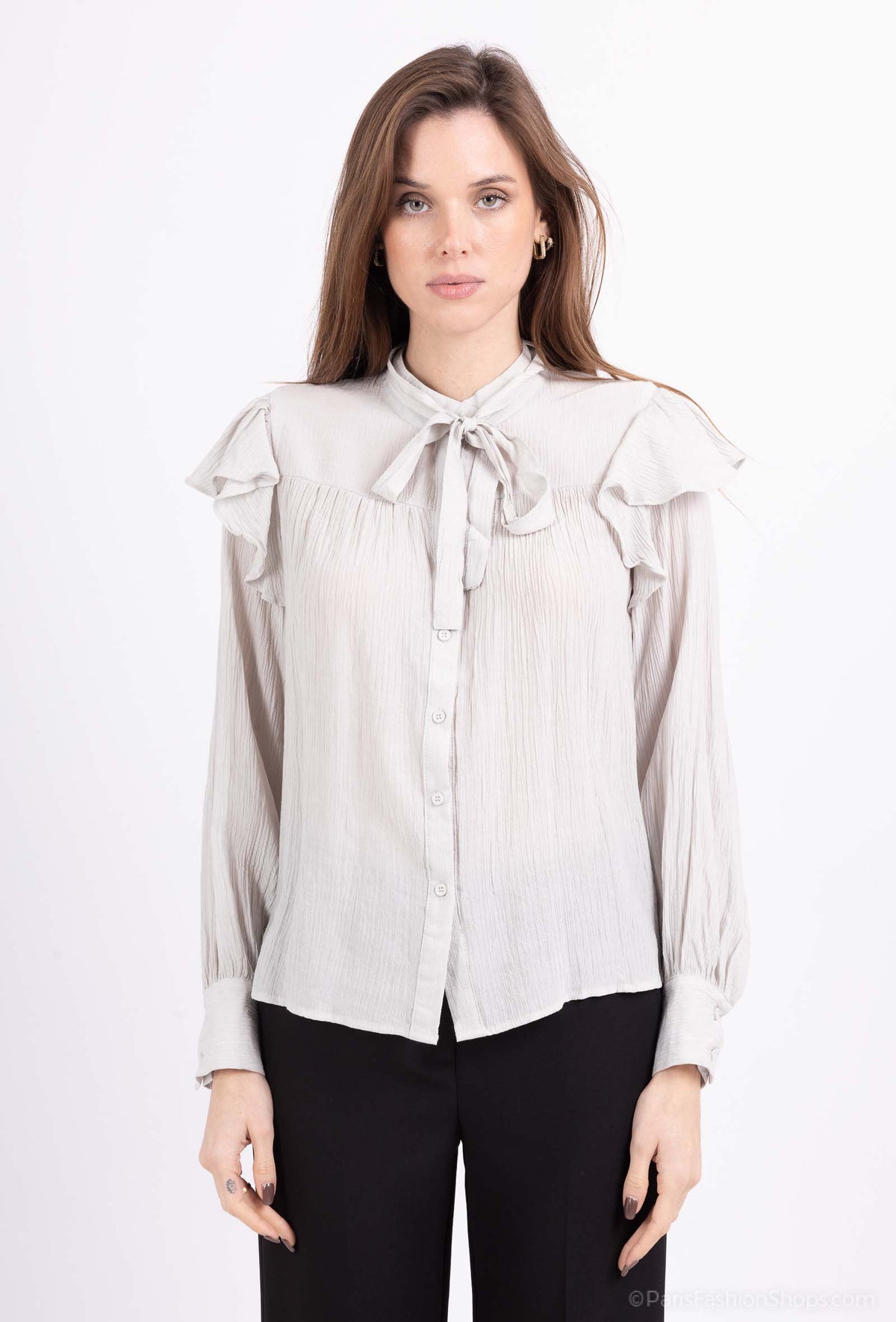Chemise Femme Manches Longues Volantées