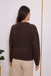 Pull col bijou maille douce