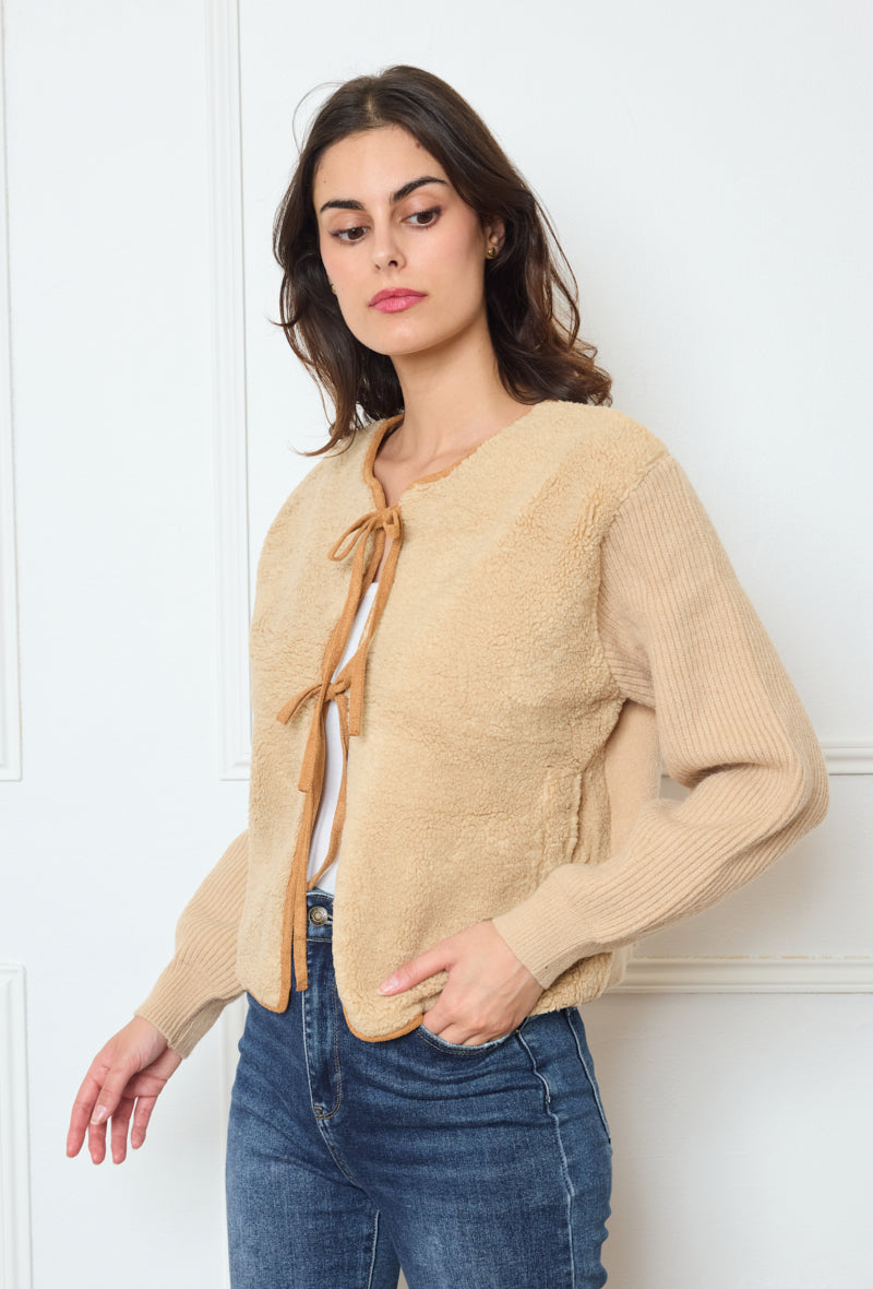 Gilet bi-matière à liens