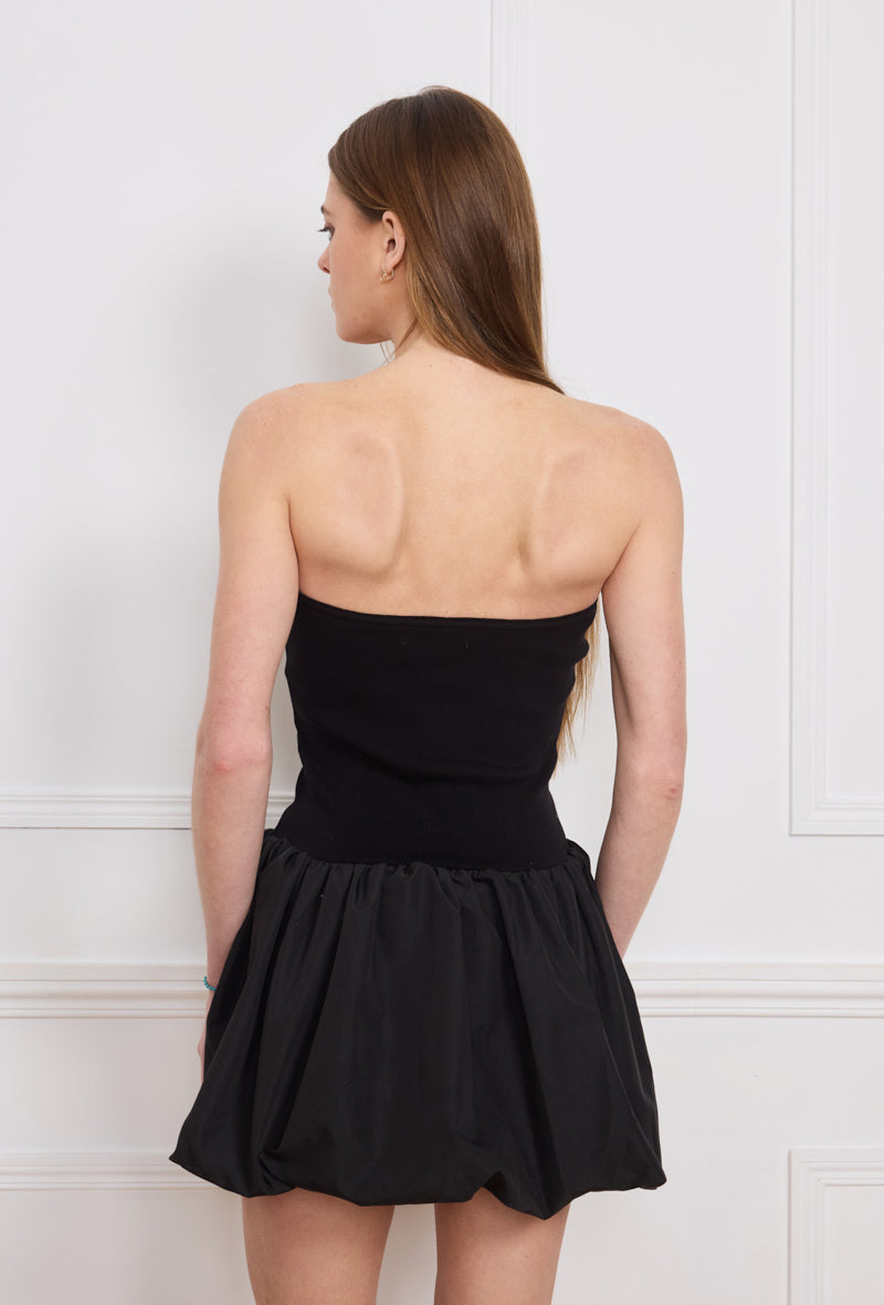 Robe bustier plissée femme