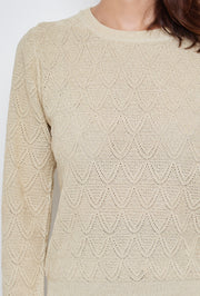 Pull maille ajourée losanges
