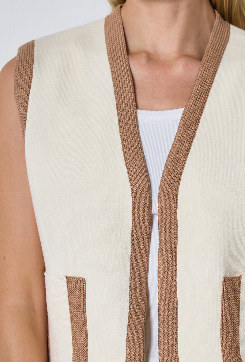Gilet sans manches en maille