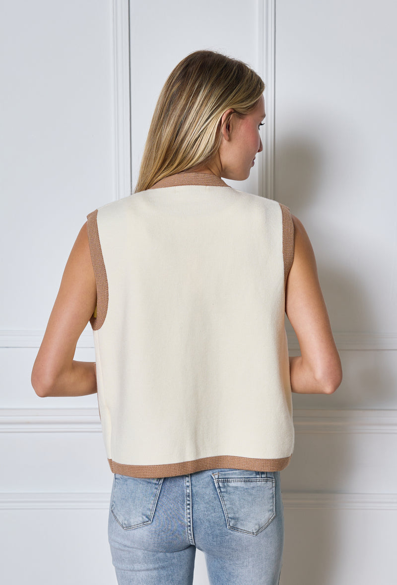 Gilet sans manches en maille