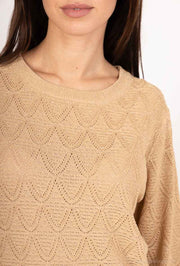 Pull maille ajourée losanges