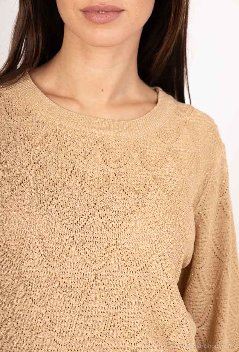 Pull maille ajourée losanges