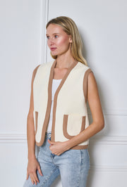 Gilet sans manches en maille