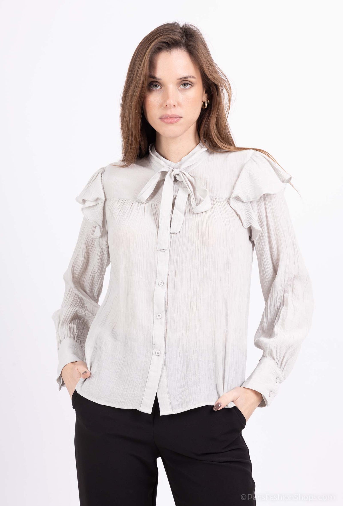 Chemise Femme Manches Longues Volantées