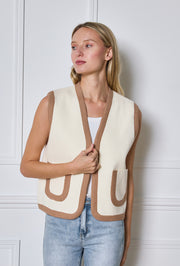 Gilet sans manches en maille
