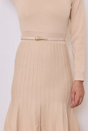Robe plissée en maille