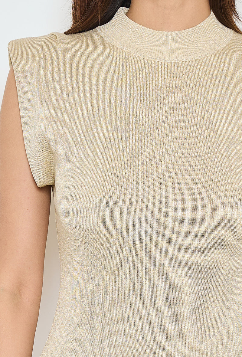 Robe structurée en maille côtelée