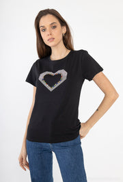 Tshirt coeur strassé