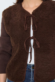Gilet bi-matière à liens