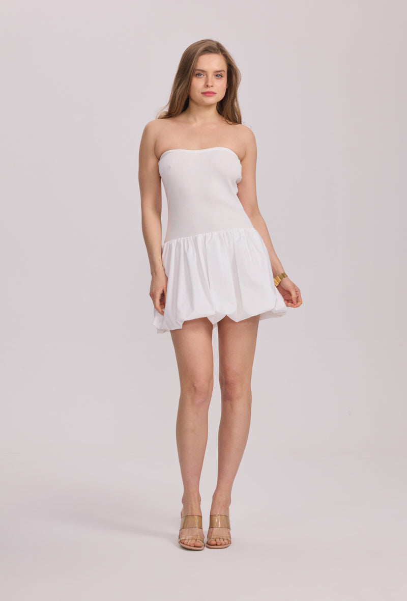 Robe bustier plissée femme