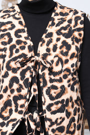 Gilet femme imprimé léopard