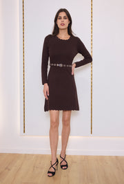 Robe patineuse ceinturée