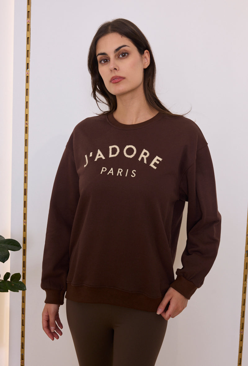 Sweat "J'ADORE PARIS" pour femme