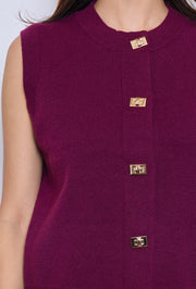 Gilet sans manches en maille