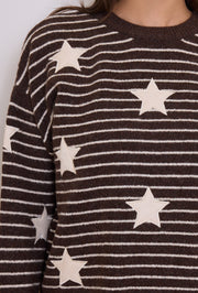 Pull maille étoiles