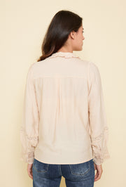 Chemise coton dentelle vintage