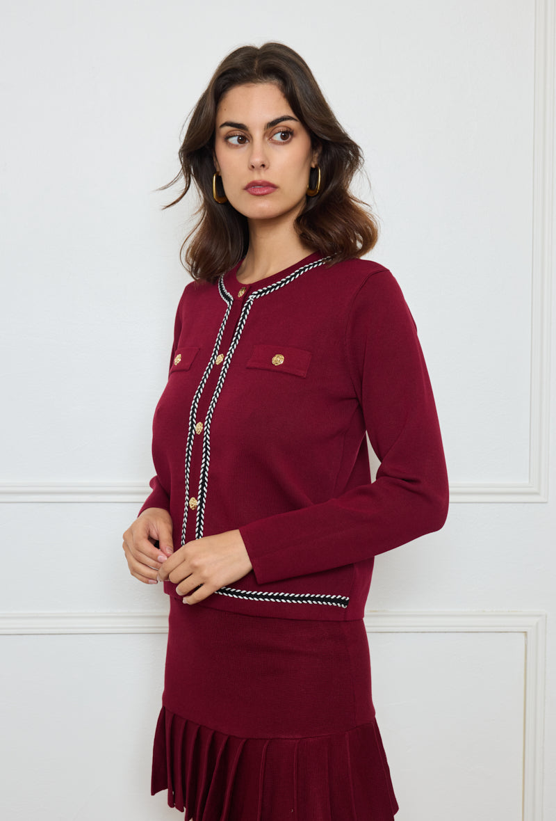 Gilet en maille style vintage