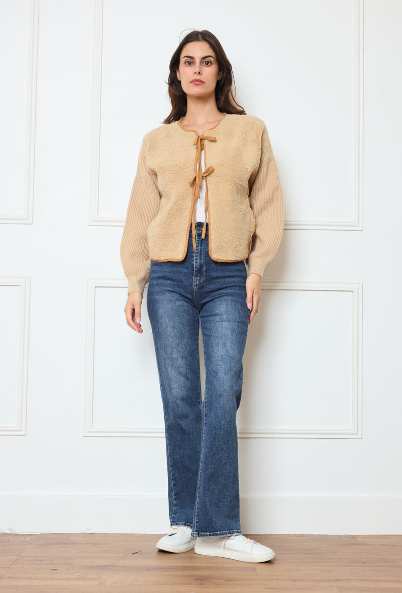 Gilet bi-matière à liens