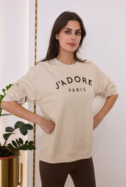 Sweat "J'ADORE PARIS" pour femme