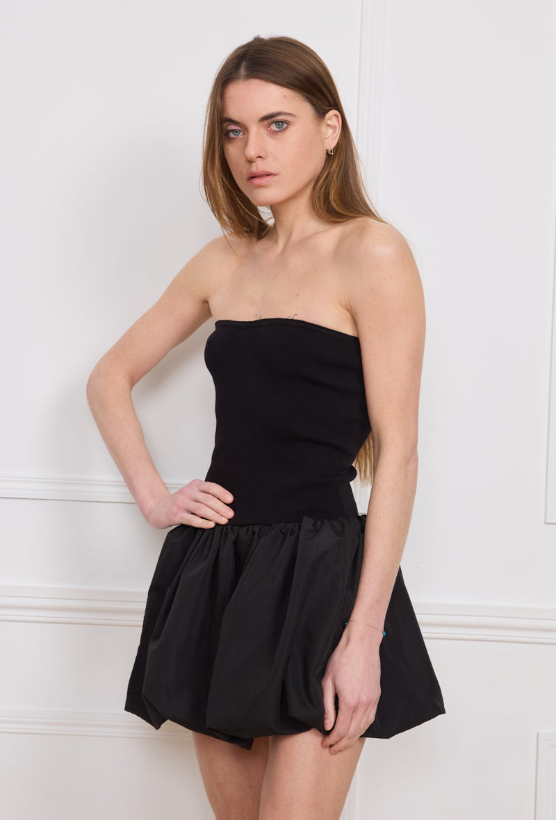 Robe bustier plissée femme