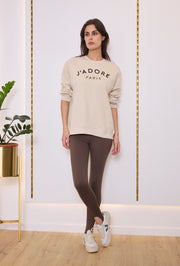 Sweat "J'ADORE PARIS" pour femme