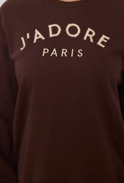 Sweat "J'ADORE PARIS" pour femme