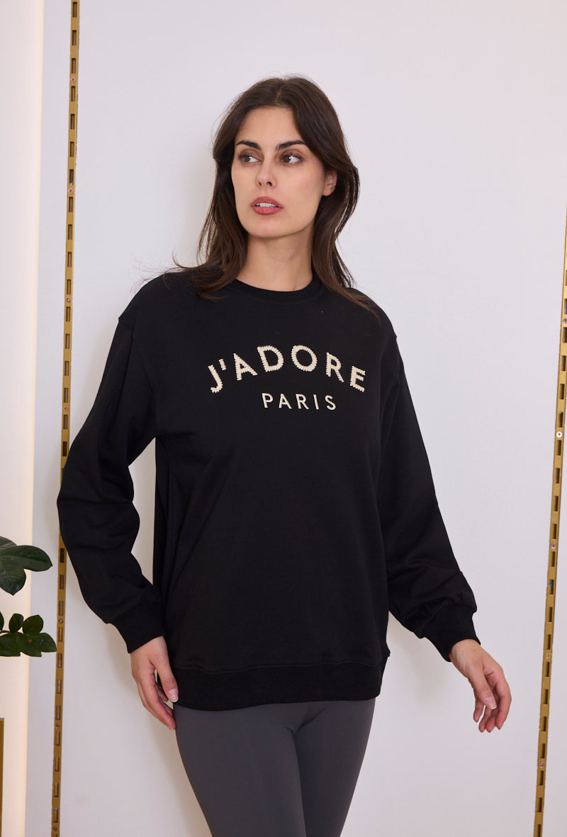 Sweat "J'ADORE PARIS" pour femme