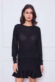 Pull maille ajourée losanges