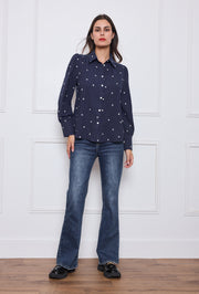 Chemise imprimé cœurs légers
