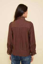 Chemise coton dentelle vintage