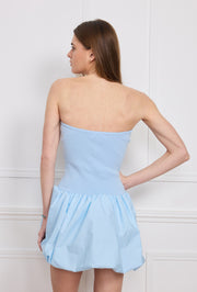 Robe bustier plissée femme