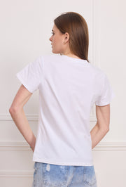 Tshirt coeur strassé