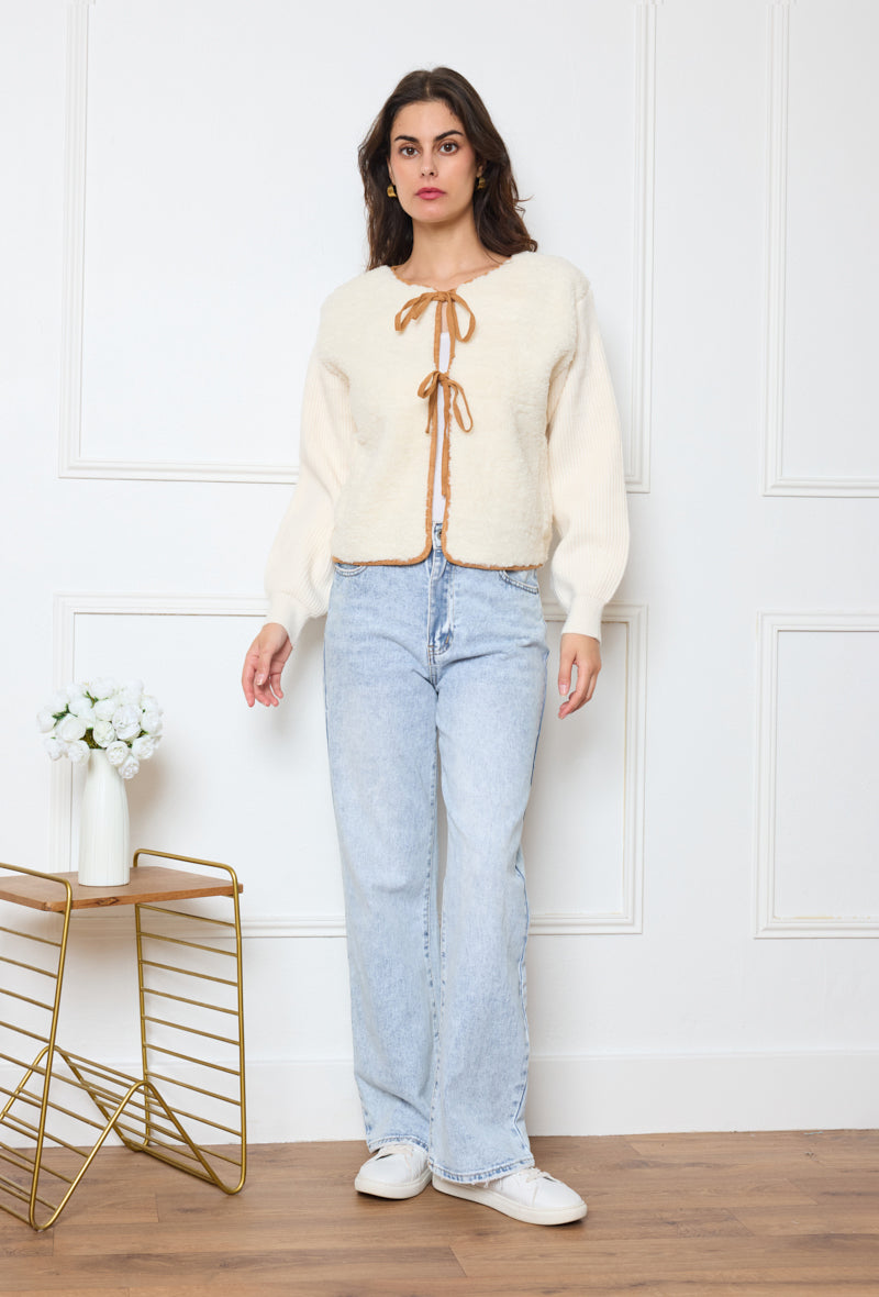 Gilet bi-matière à liens