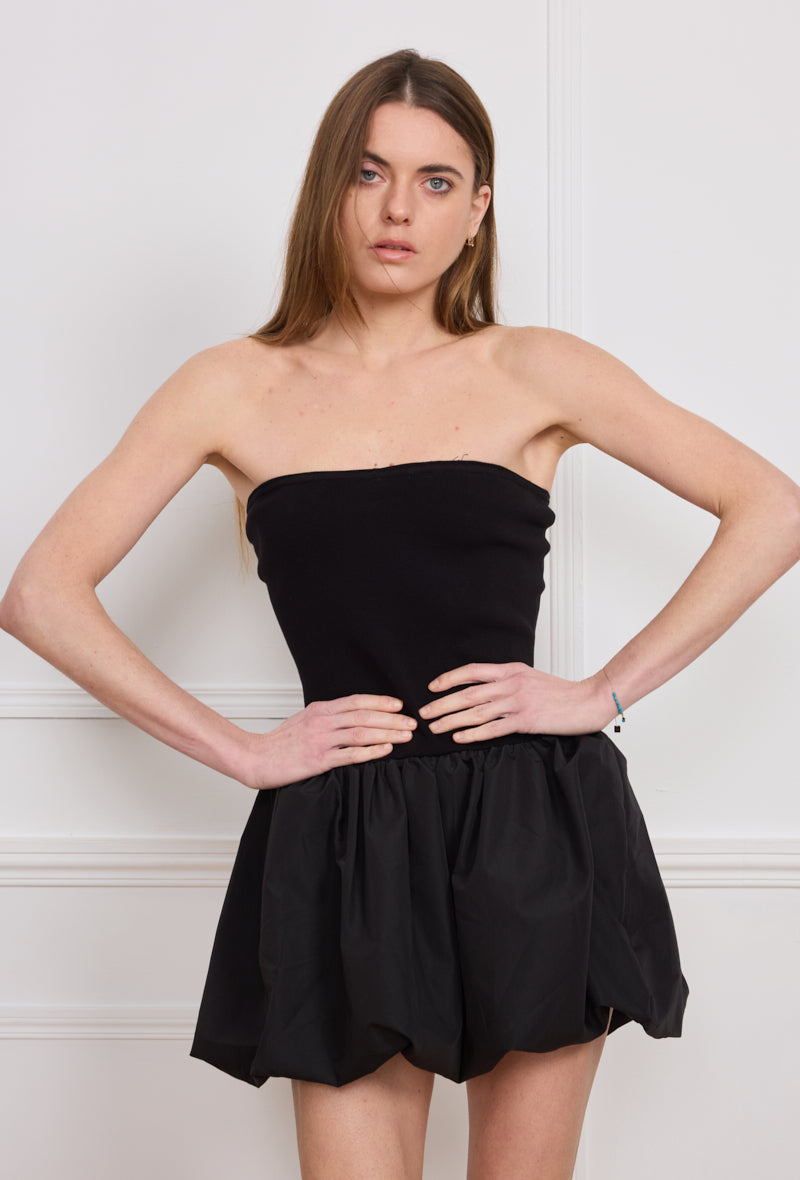 Robe bustier plissée femme