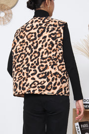 Gilet femme imprimé léopard