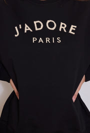 Sweat "J'ADORE PARIS" pour femme