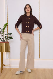 Gilet Style Officier Boutons Dorés