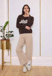 Pull maille imprimé Club Amour