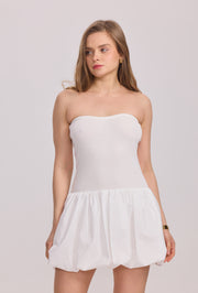 Robe bustier plissée femme