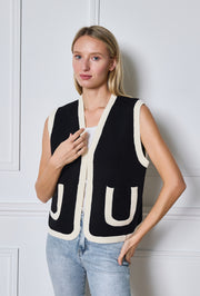 Gilet sans manches en maille
