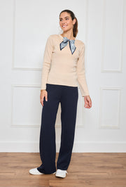 Pull maille nœud satiné