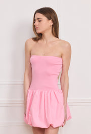 Robe bustier plissée femme